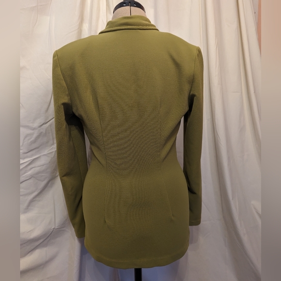 Chartreuse Knit Blazer by Alyn Paige - Picture 3 of 6